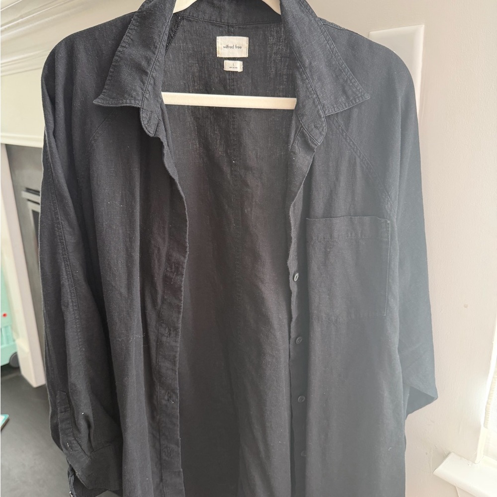 Wilfred Free Black Button-Down Shirt